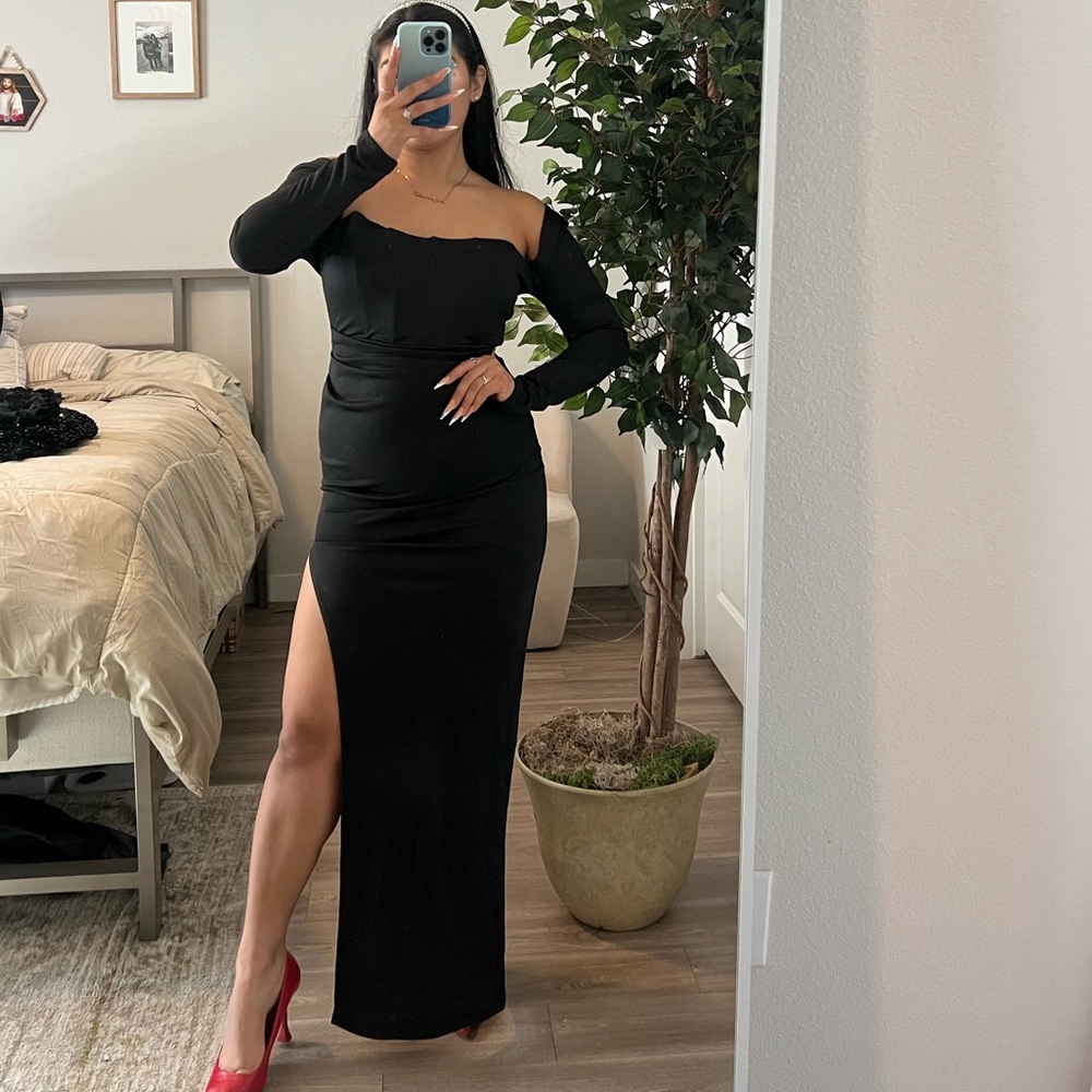 Gown slit dress